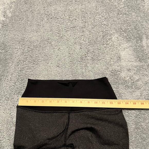 Lululemon Leggings Womens Small 4 ? Black Gray Ankle Pants Striped - Picture 5 of 7